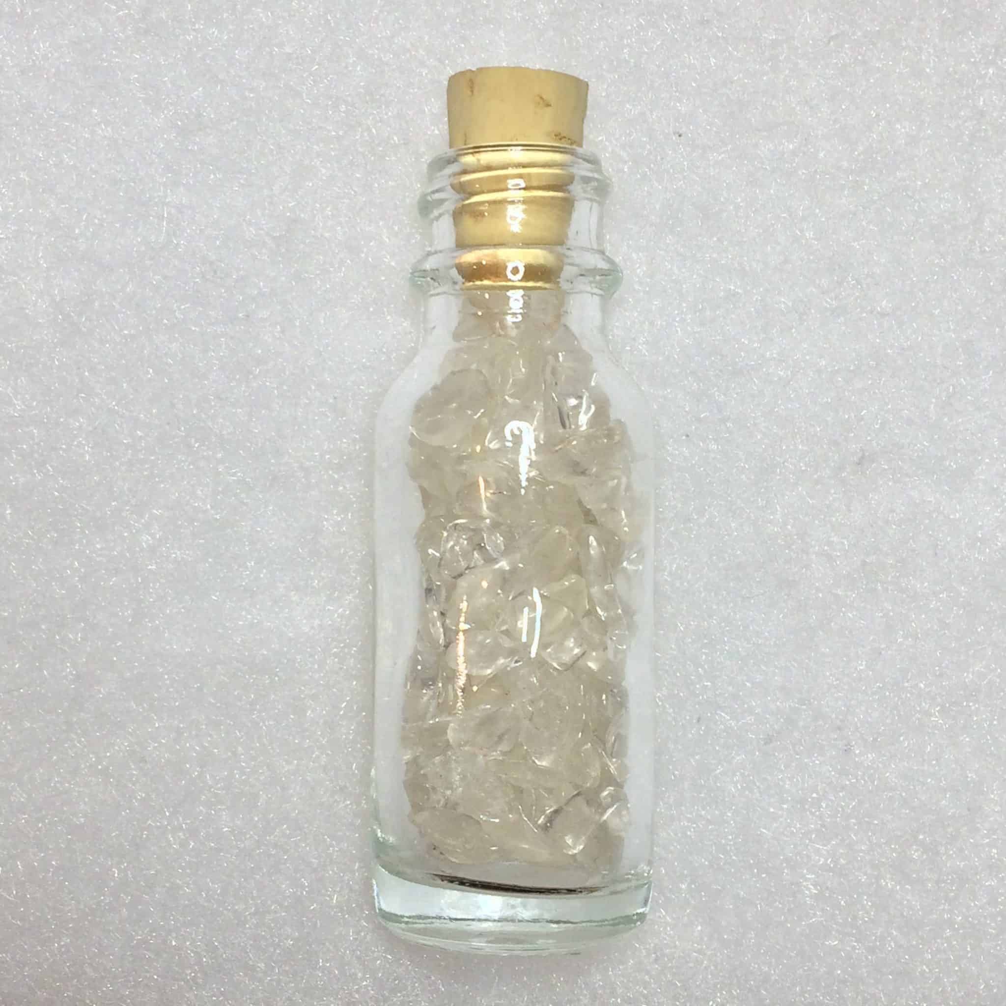 Clear Quartz Gemstone Chip Bottle | Inspirit Crystals