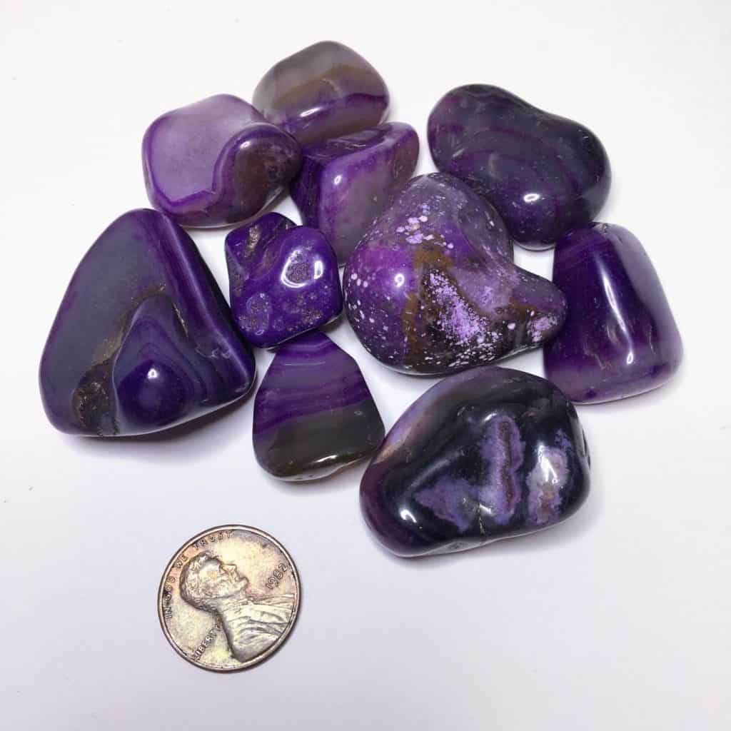 Tumbled Purple Agate Specimen Inspirit Crystals