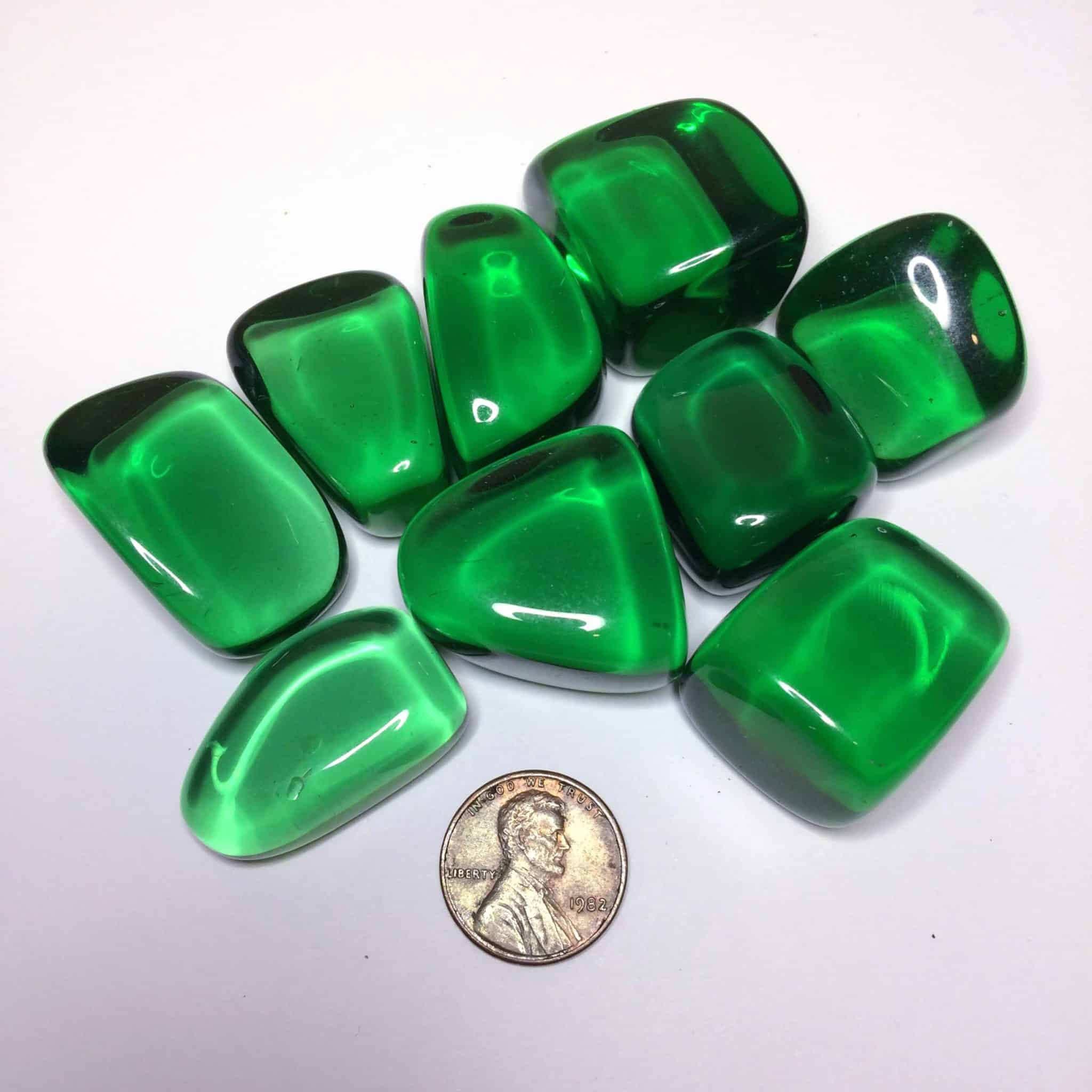Tumbled Green Obsidian Specimen Inspirit Crystals